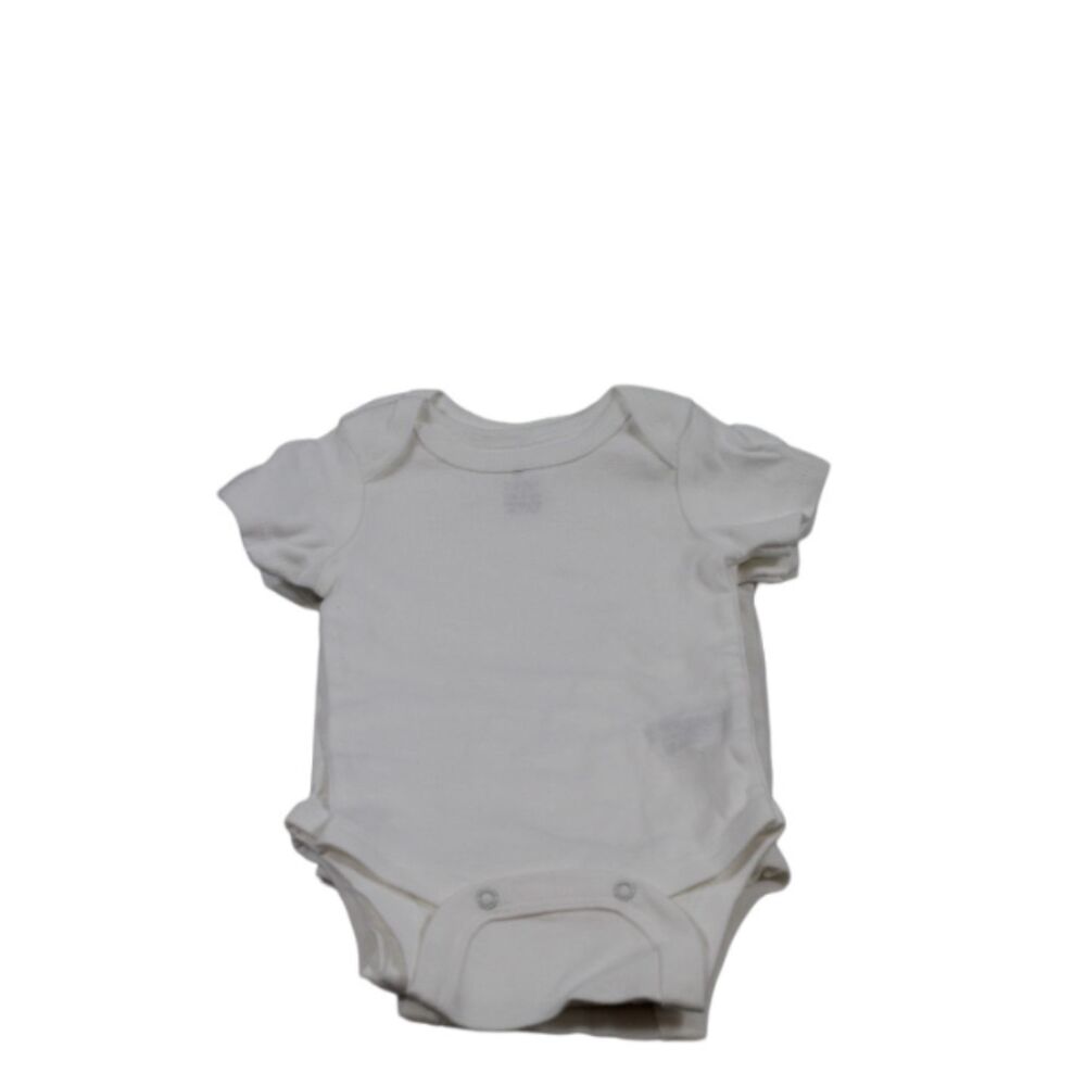 Little Star Organic White 4 Pack Baby Unisex Bodysuit 0-3 Months 053